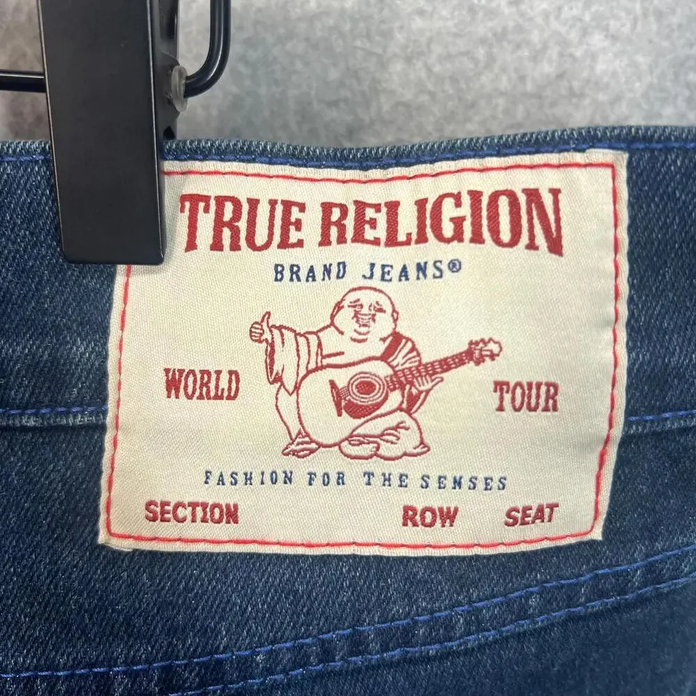 True Religion Rocco Jeans Navy Blue‎ Skinny/Slim Fit Stretch NWOT W36 L23
